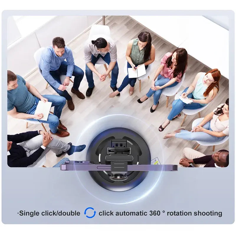 P02 Auto Face Tracking Stand 360° Rotation Phone Holder Desktop Tracking Gimbal Stabilizer Tripod for Live Vlogging Video