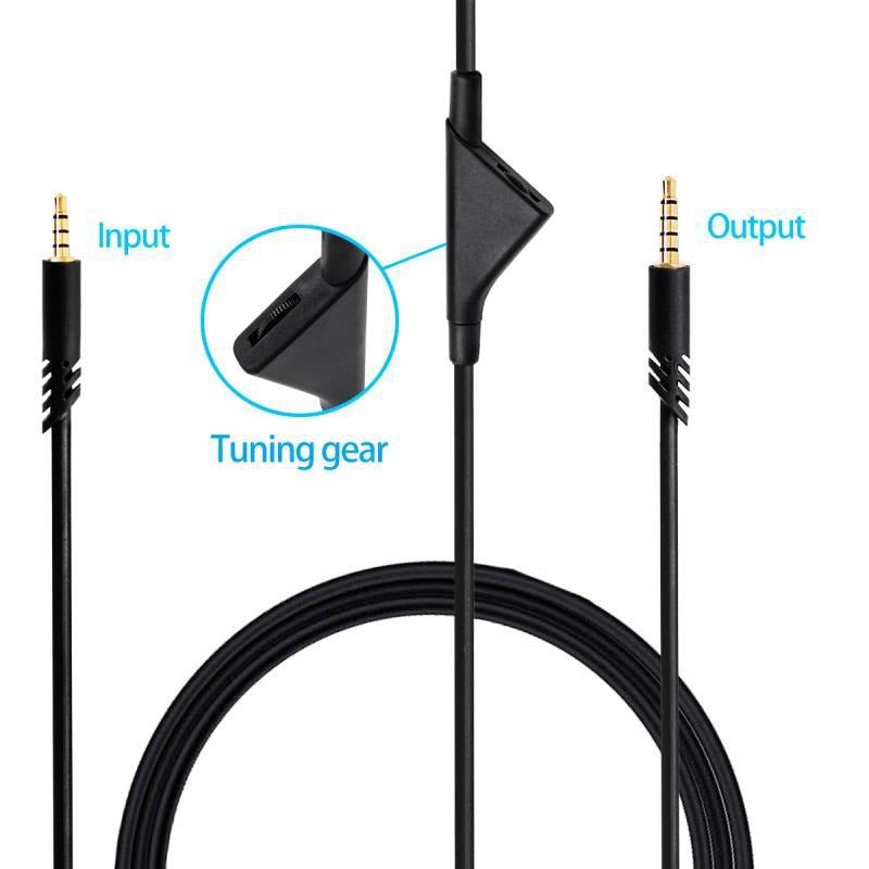 Cabo de áudio adequado para auscultadores de gaming Logitech Astro A10 A40 A30