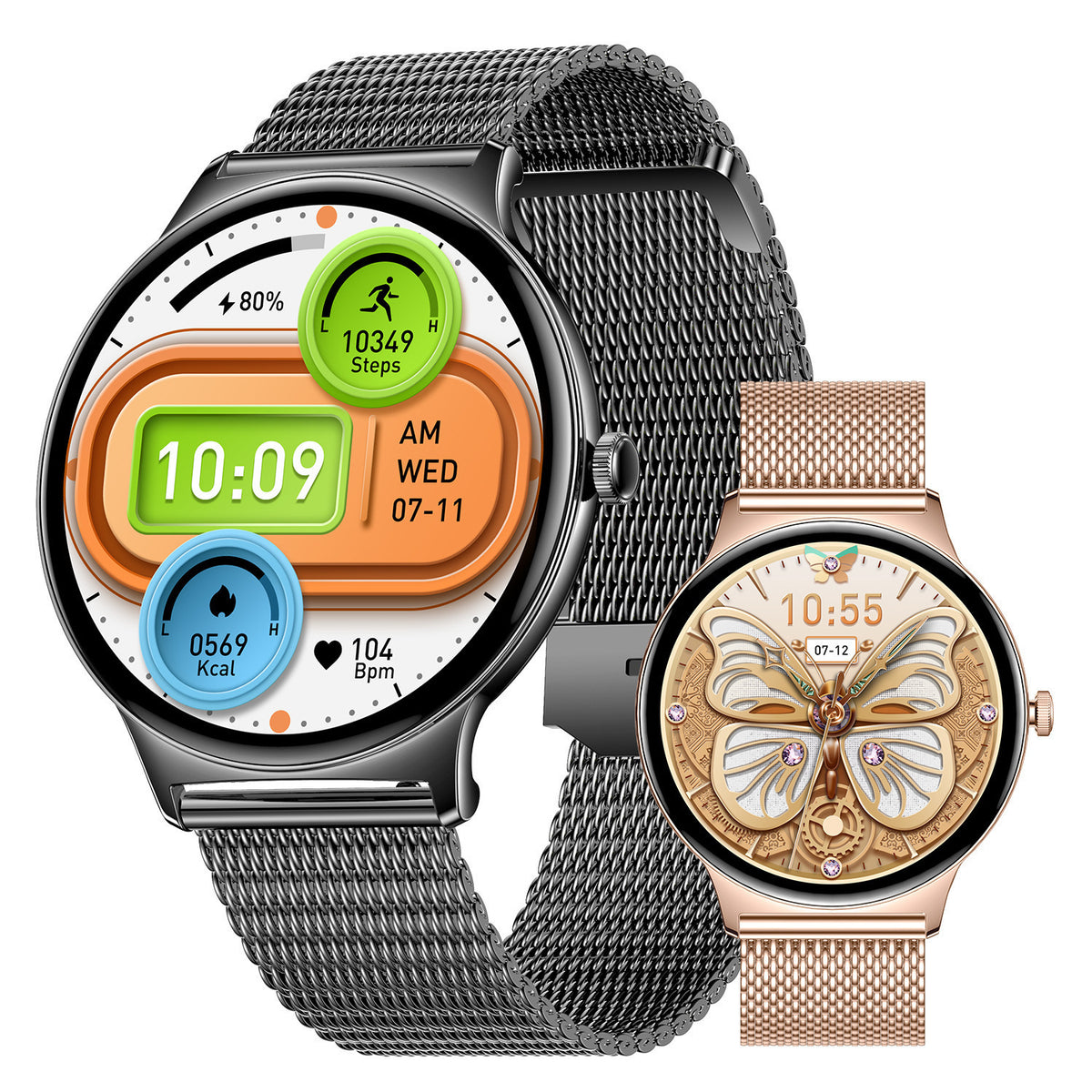 Smartwatch V89 Ultra-Slim – Ecrã AMOLED, Chamadas Bluetooth e Resistente à Água