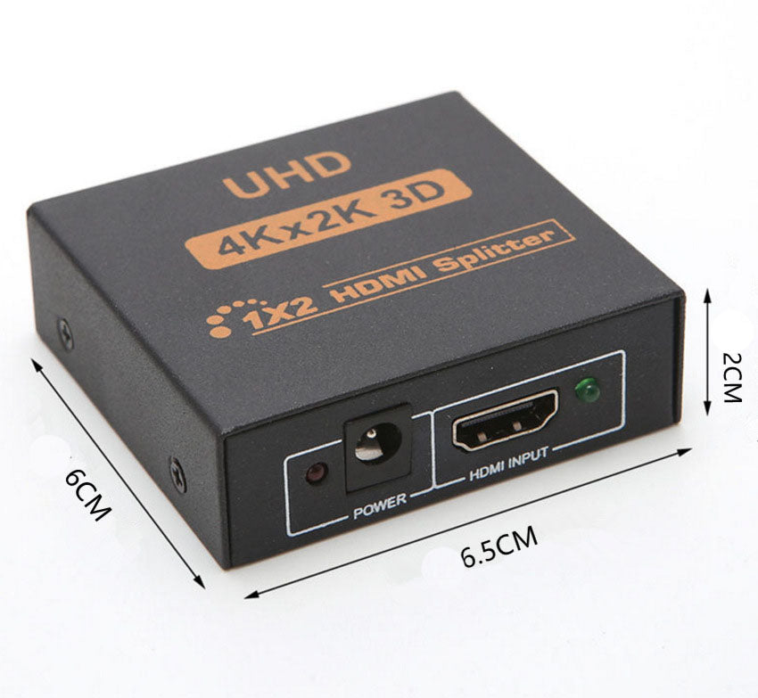 HDMI Splitter 1x2 4K*2K Video Computer HD Screen Organizer HDMI 1x2