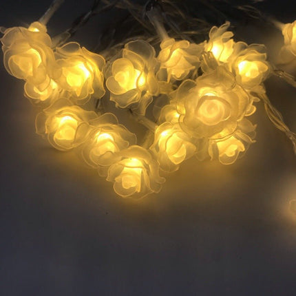 guirlanda de luzes solar flores LED Exterior