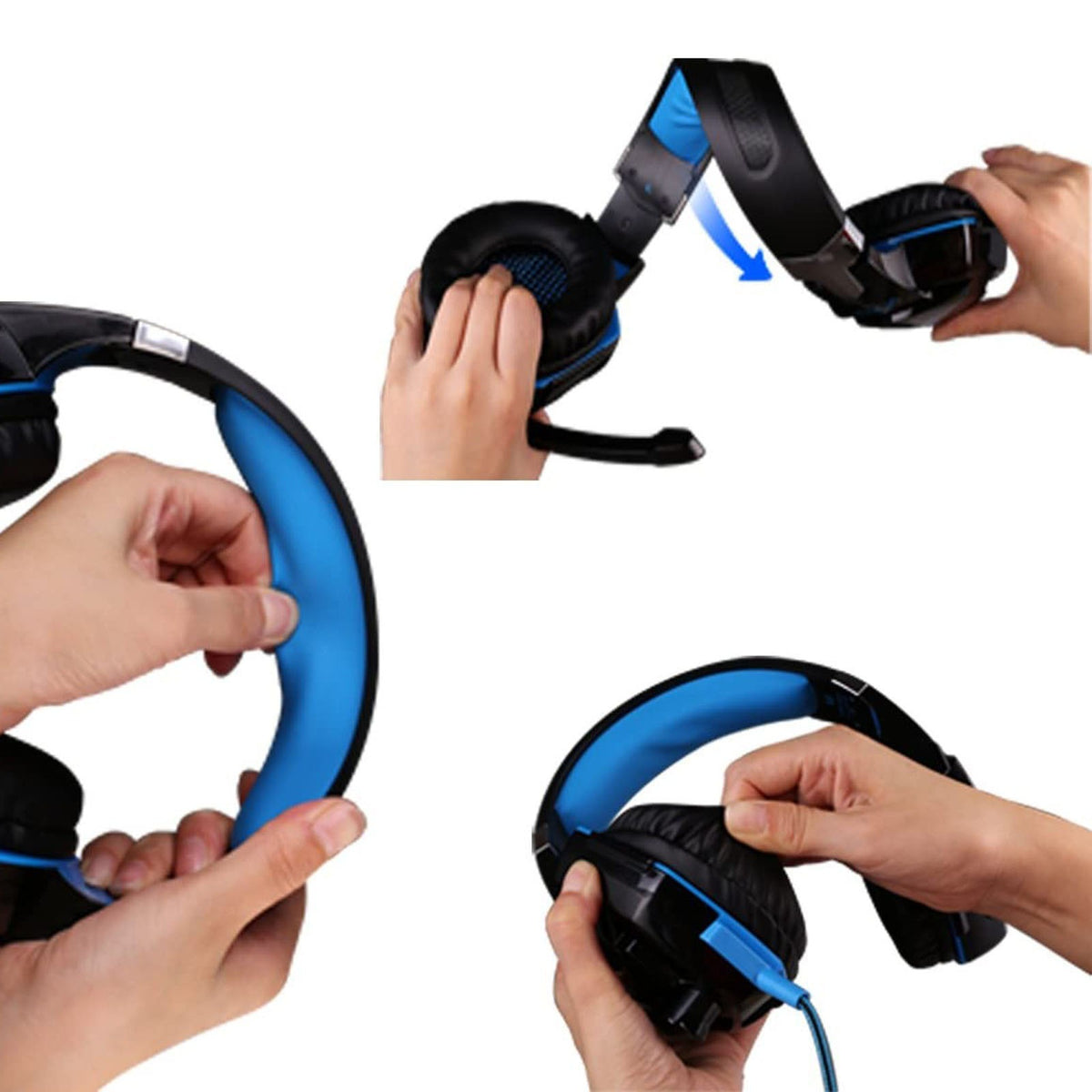 G2000 Head-Mounted Gaming Earphones with Wired Illumination, Heavy Bass, for Computer Esports PS4