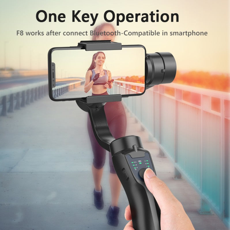 F8 mobile phone camera stabilizer, handheld three-axis anti-shake gimbal, TikTok live broadcast tripod, short video camera stabilizer