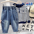 Denim Pants Wide Leg Straight Leg Jeans for Children and Teens