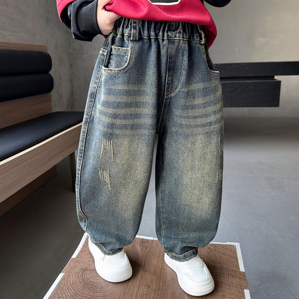 Trendy  Straight Leg Denim Pants