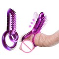 Vibrador Bala com Duplo Anel — 7 Velocidades | Ponto G + Clítoris | Roxo | Adultas (+18)