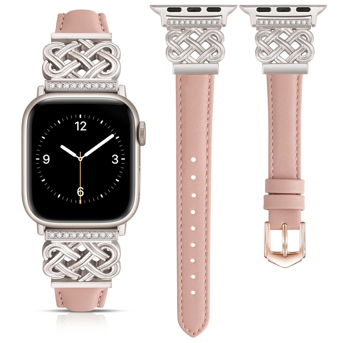Strap Compatible with Apple Watch Band iWatch S10/SE98765 Metal Ultra-thin Watch Band