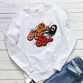 IM HER BOO letter spider web printed hoodie