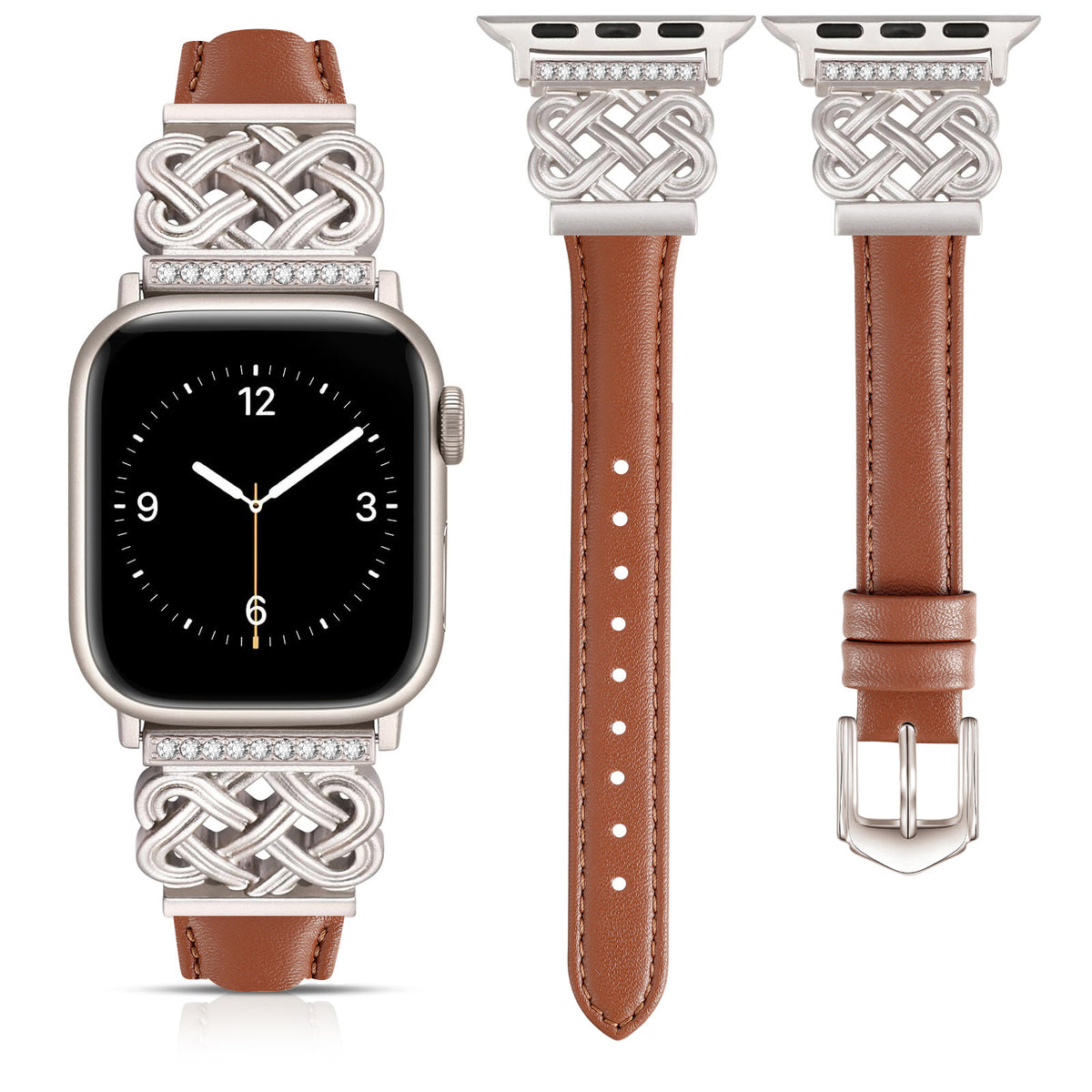 Strap Compatible with Apple Watch Band iWatch S10/SE98765 Metal Ultra-thin Watch Band