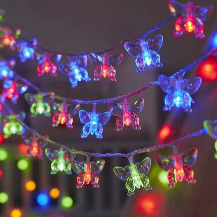 guirlanda de luzes solar flores LED Exterior