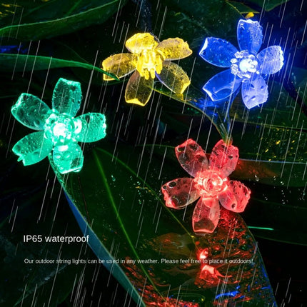 guirlanda de luzes solar flores