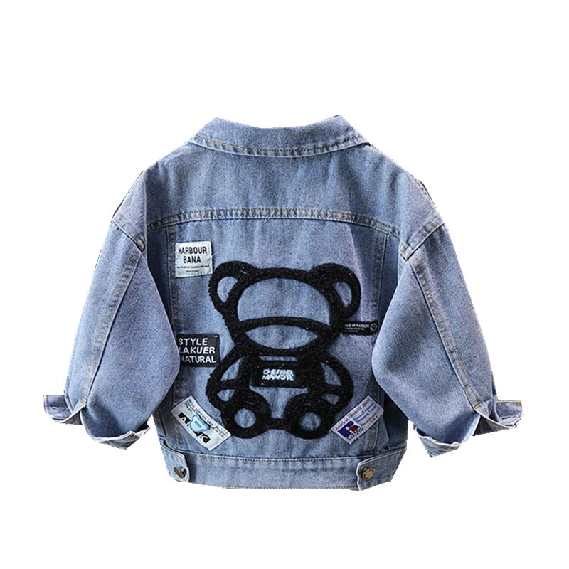 Kids Boys Denim Jacket Spring Autumn Casual Jean Coat