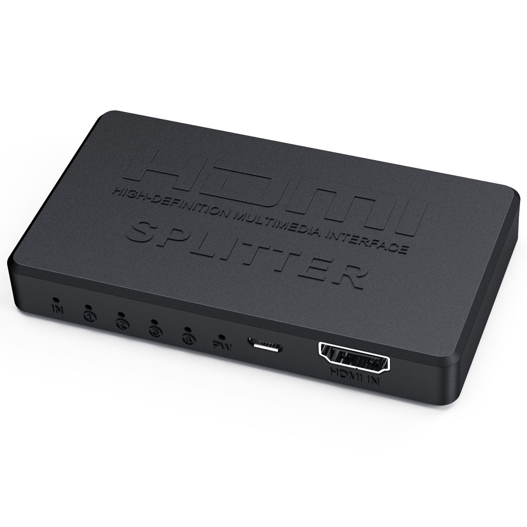 HDMI splitter 1/4 4K mini HDMI 1/4 splitter HD video on screen