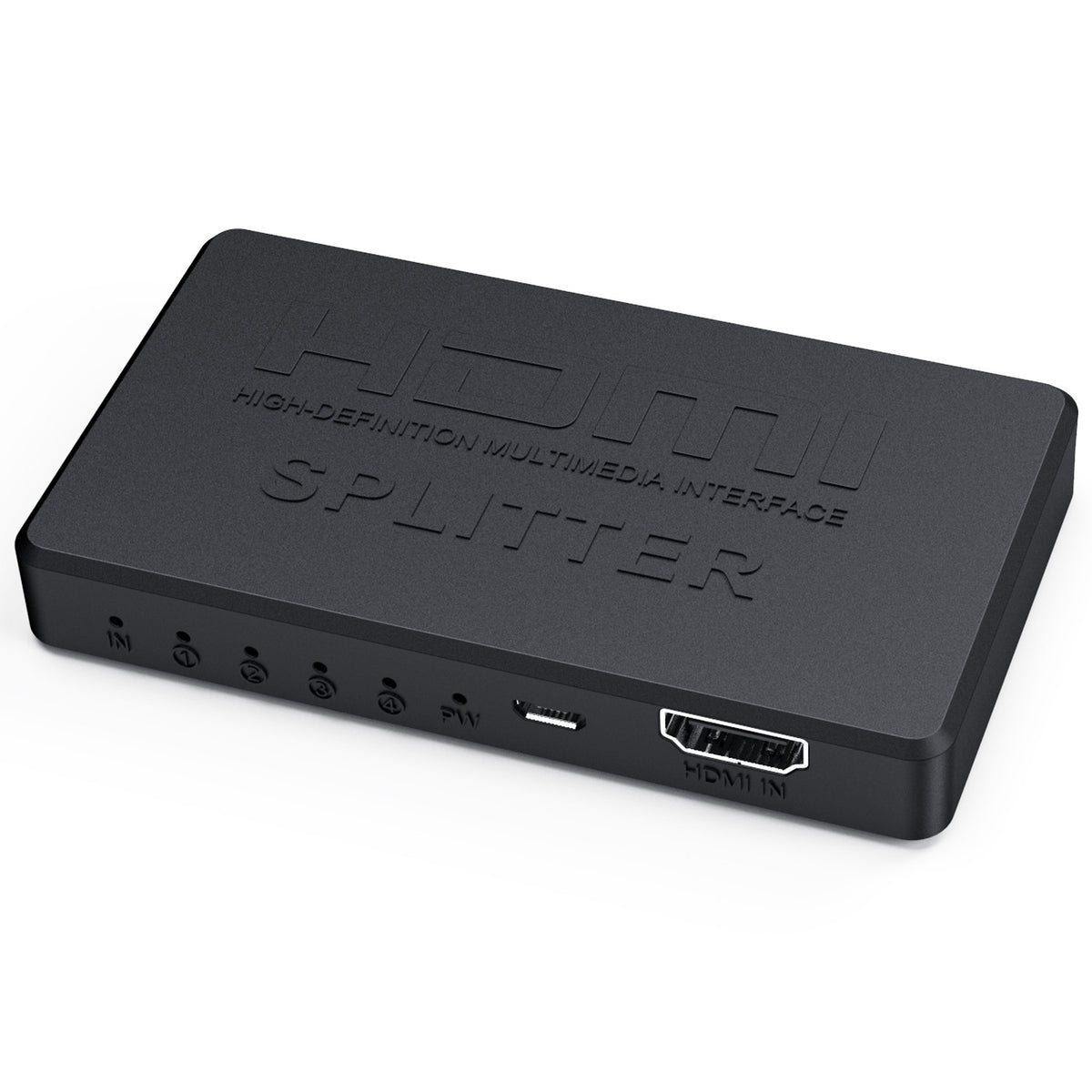 HDMI splitter 1/4 4K mini HDMI 1/4 splitter HD video on screen