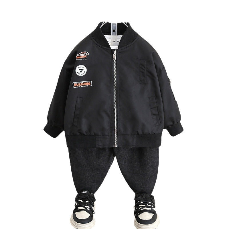 Casual Boys Baseball Jacket Spring Autumn Style