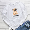 PUG MODE letter printed hoodie