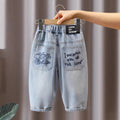 Casual Boys Light Wash Denim Jeans Relaxed Fit Long Pants
