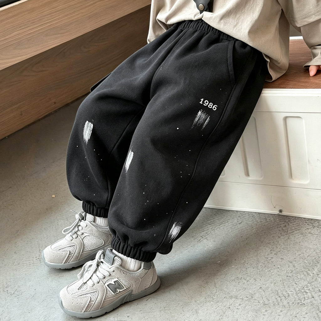 Casual Knitted Tapered Leg Jogger Pants for Boys