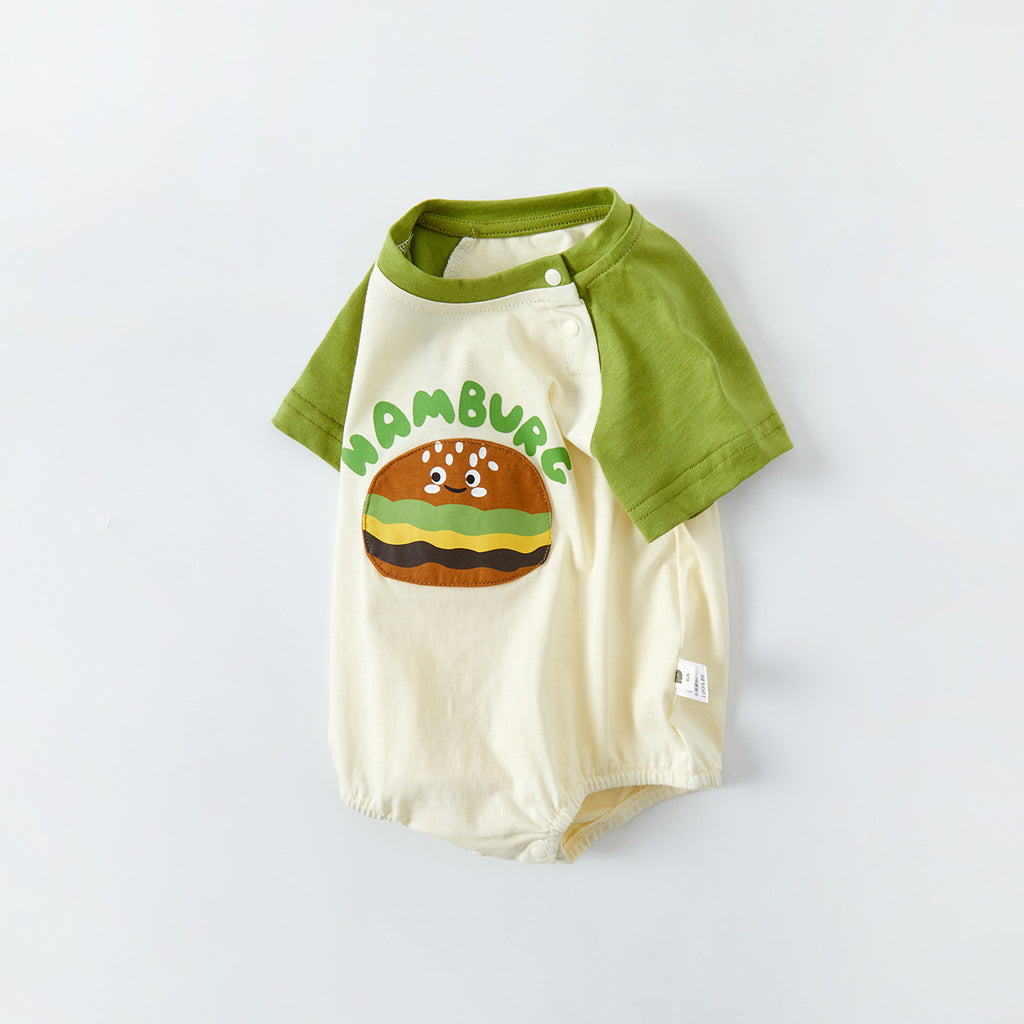 Cartoon Romper Summer New Baby Short Sleeve Bodysuit Infant Onesie