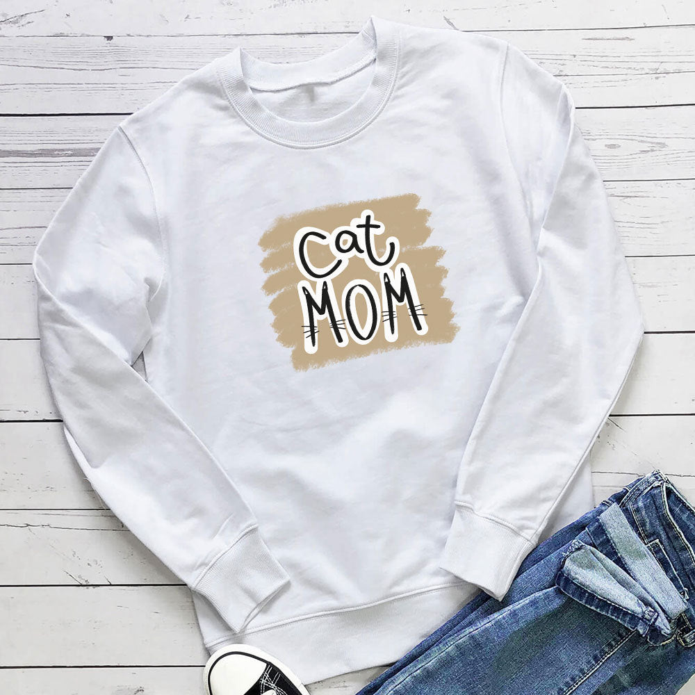 Loose round neck long sleeved hoodie