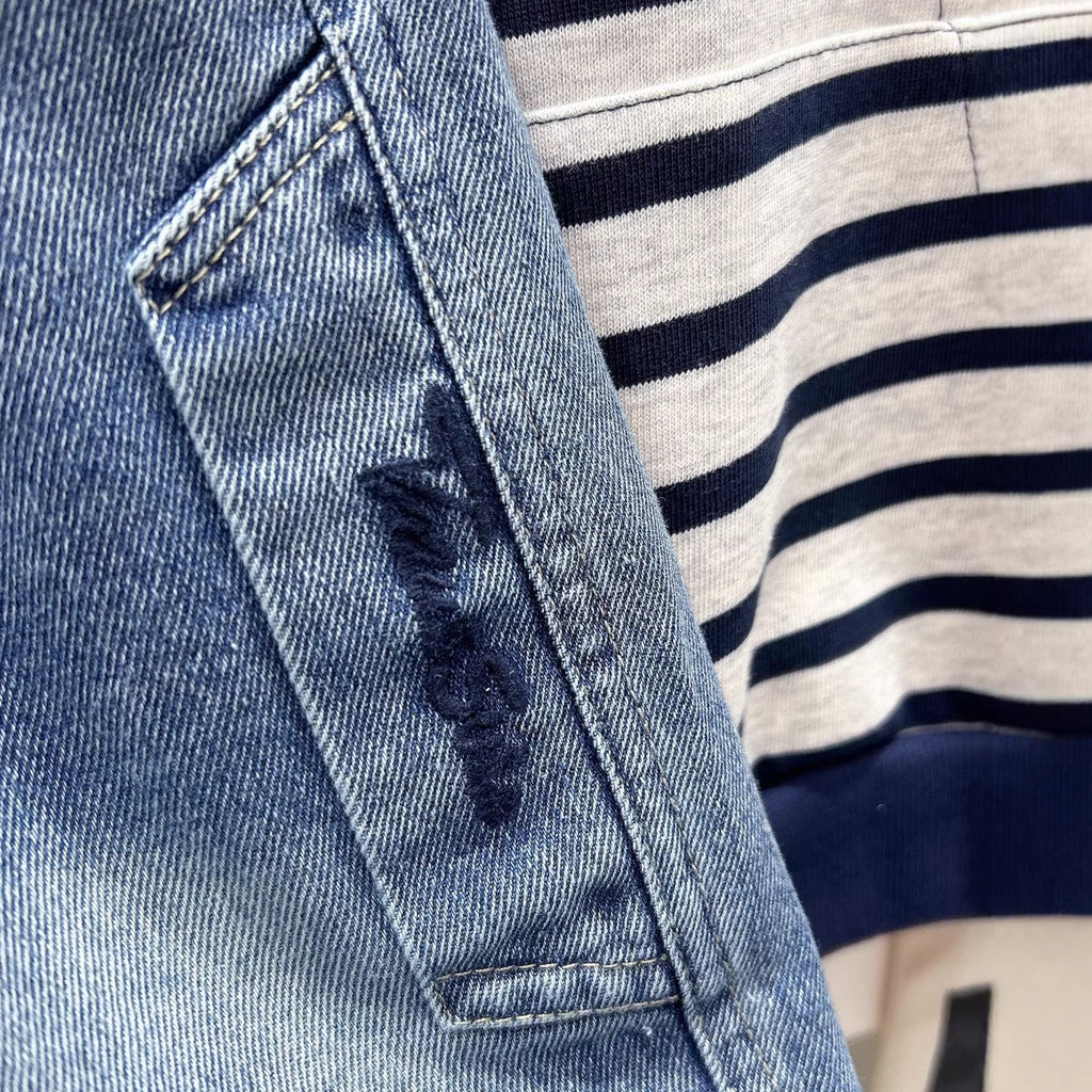 Denim Pants Wide Leg Straight Leg Jeans for Children and Teens