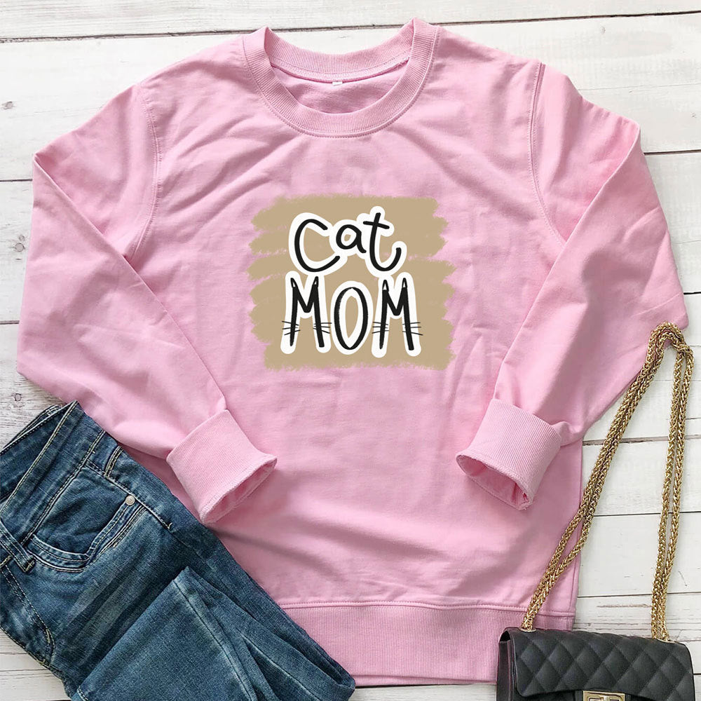 Loose round neck long sleeved hoodie