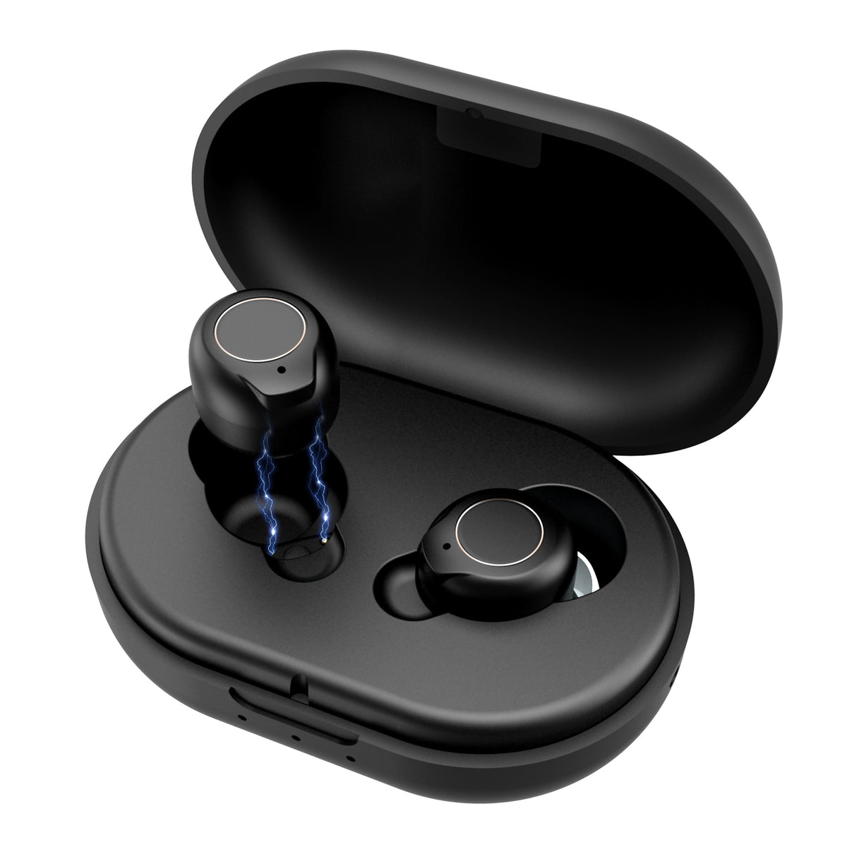 Aparelho Auditivo Amplificador de Som para Idosos com Estojo de Carregamento Magnético, Mini Recetor de Som Invisível, Amplificador de Áudio Portátil