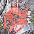 Conjunto Lingerie Sexy 4 Peças em Renda com Correntes de Diamante | Adultos (+18)