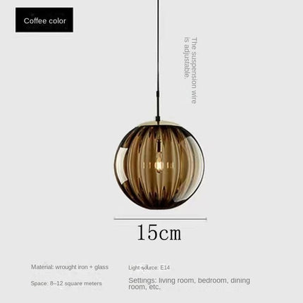 Minimalist Glass Sphere Pendant Light