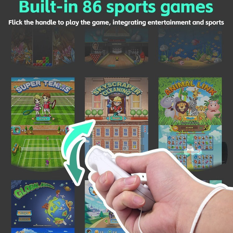 Consola de Jogos de TV Doméstica Y2 FIT Versão Atualizada Interativa com Jogos de Corrida e Corte de Frutas