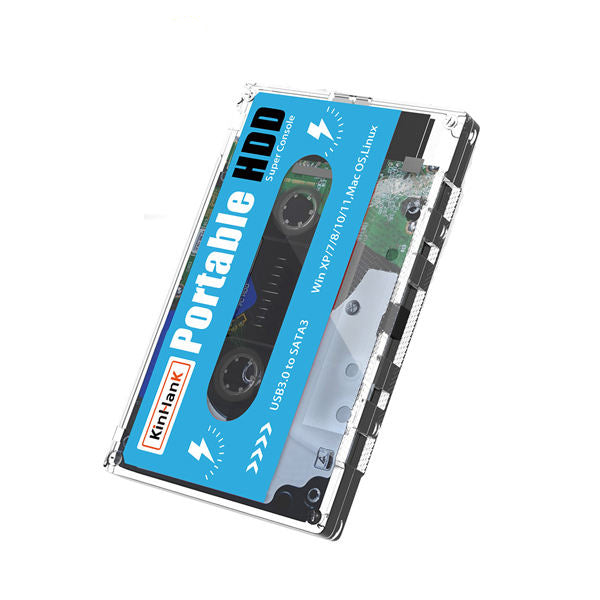 Kinhand 500GB Portable External HDD with 55,000 Retro Games for PSP/SEGA SATURN/Wii Gaming Card for Computer/Laptop