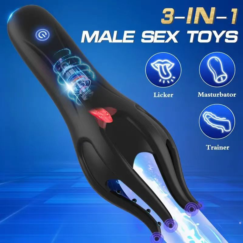 Massajador Masculino Elétrico com Garra Mágica — Múltiplas Vibrações | Adultos (+18)