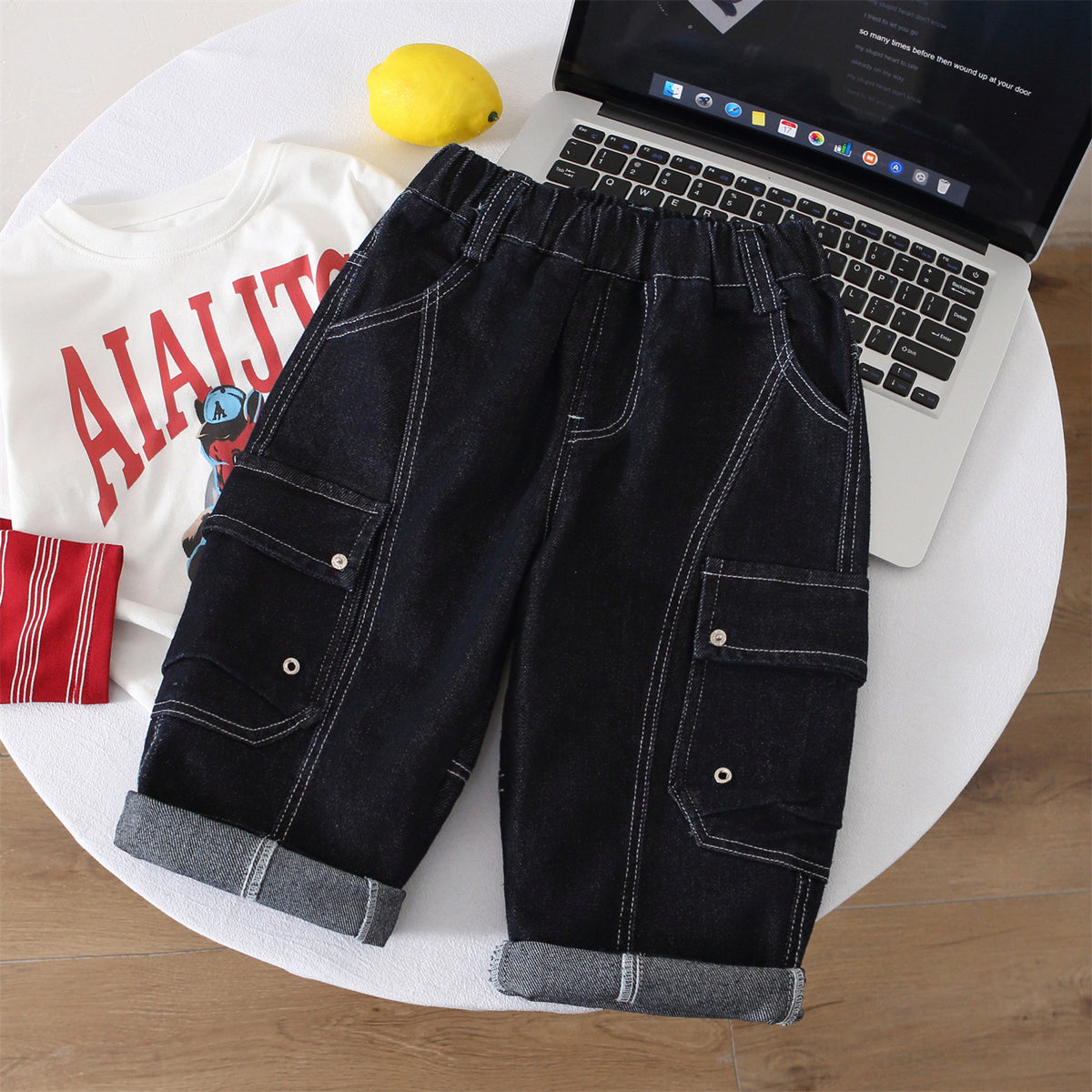 Cargo Denim Loose Pants for Boys