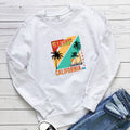 Holiday colored patterned letter printed hoodie