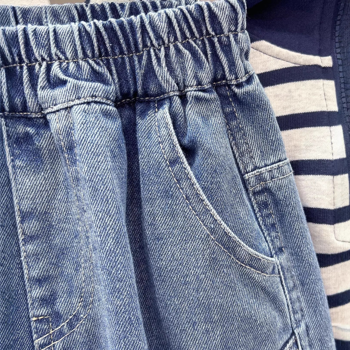 Denim Pants Wide Leg Straight Leg Jeans for Children and Teens