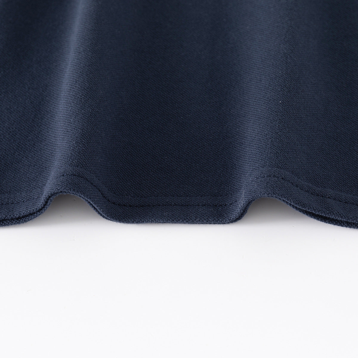 Short Sleeve Turn-Down Collar Solid Color Mid-Small Children's Pique Cotton Polo Shirt