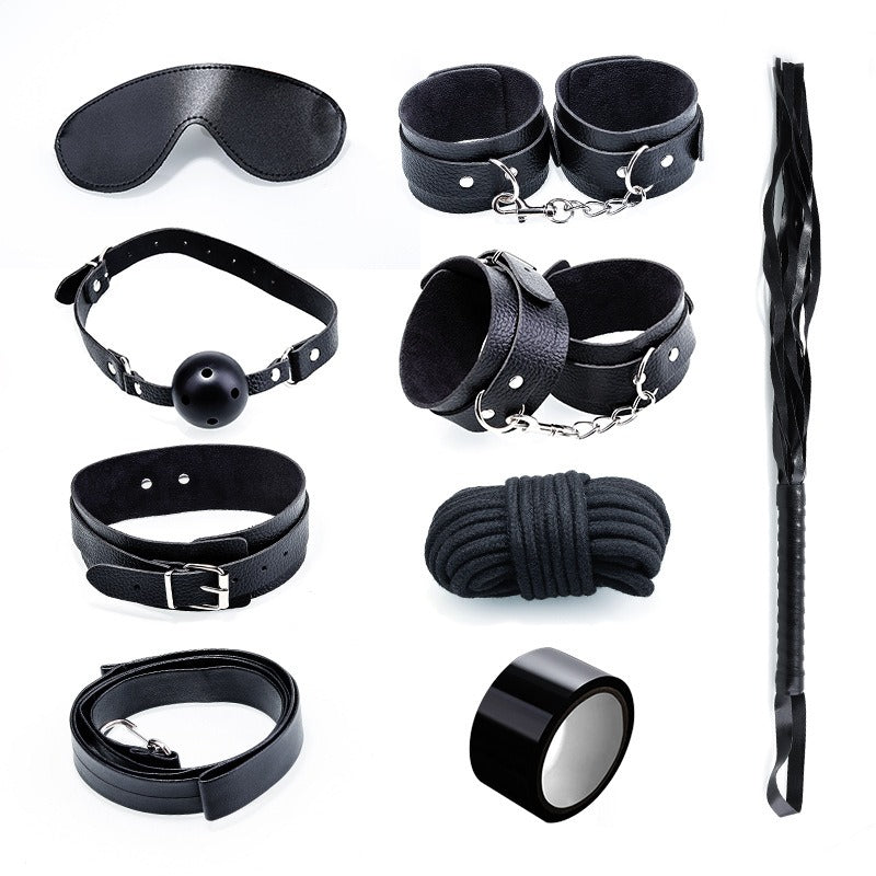 Kit SM 8 Peças para Casais — Couro ou Peludo | Jogo Erótico Adultos (+18)