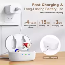 Mini charging hearing aid with noise reduction, hearing aid, in-ear type