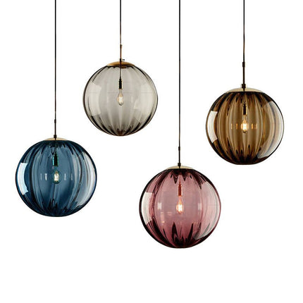 Glass Sphere Pendant Light Front View