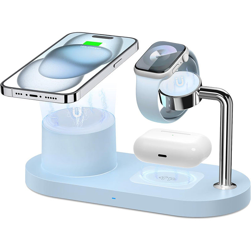MagSafe magnetic suction three-in-one suitable for Apple mobile phone 15w wireless charging