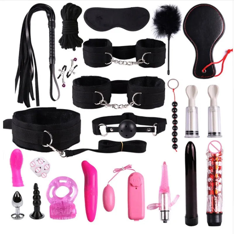Kit BDSM Completo para Casais — 7, 15 ou 22 Peças | SM Adultos (+18)