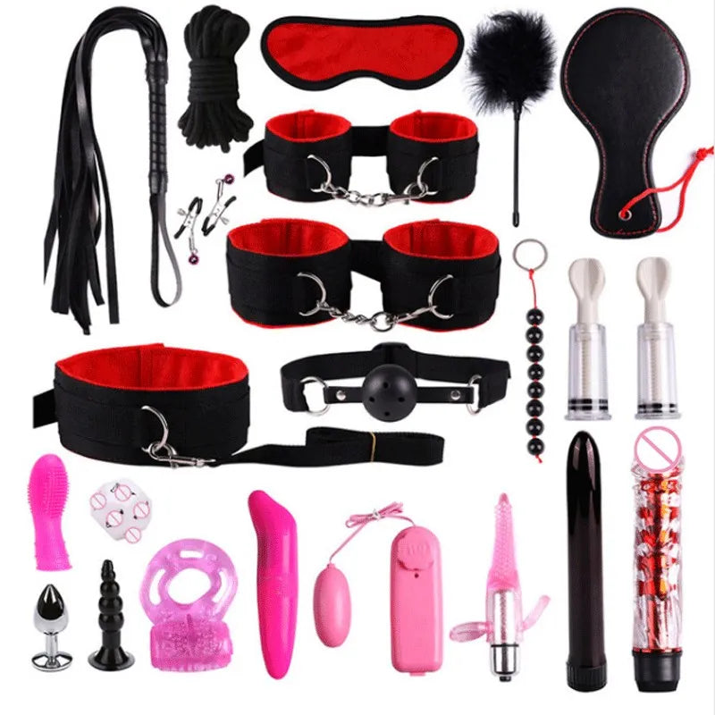 Kit BDSM Completo para Casais — 7, 15 ou 22 Peças | SM Adultos (+18)