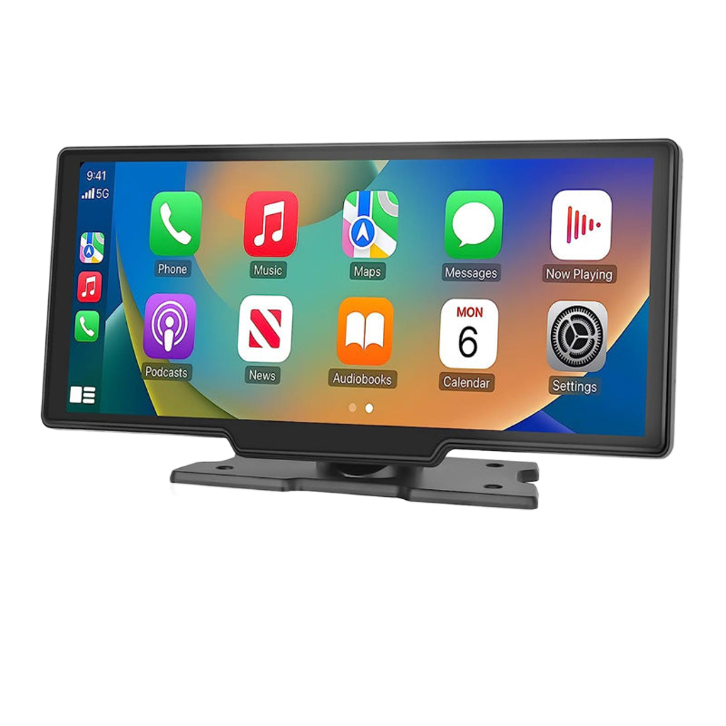 10.26-inch Portable Car Central Control Smart Screen with Wireless CarPlay, Android Auto, Bluetooth, and AHD Backup Camera